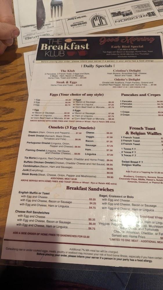 The Breakfast Klub Menu image 1